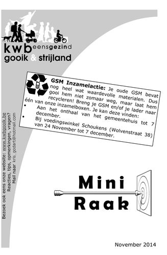 Kaft van Mini Raak 201411